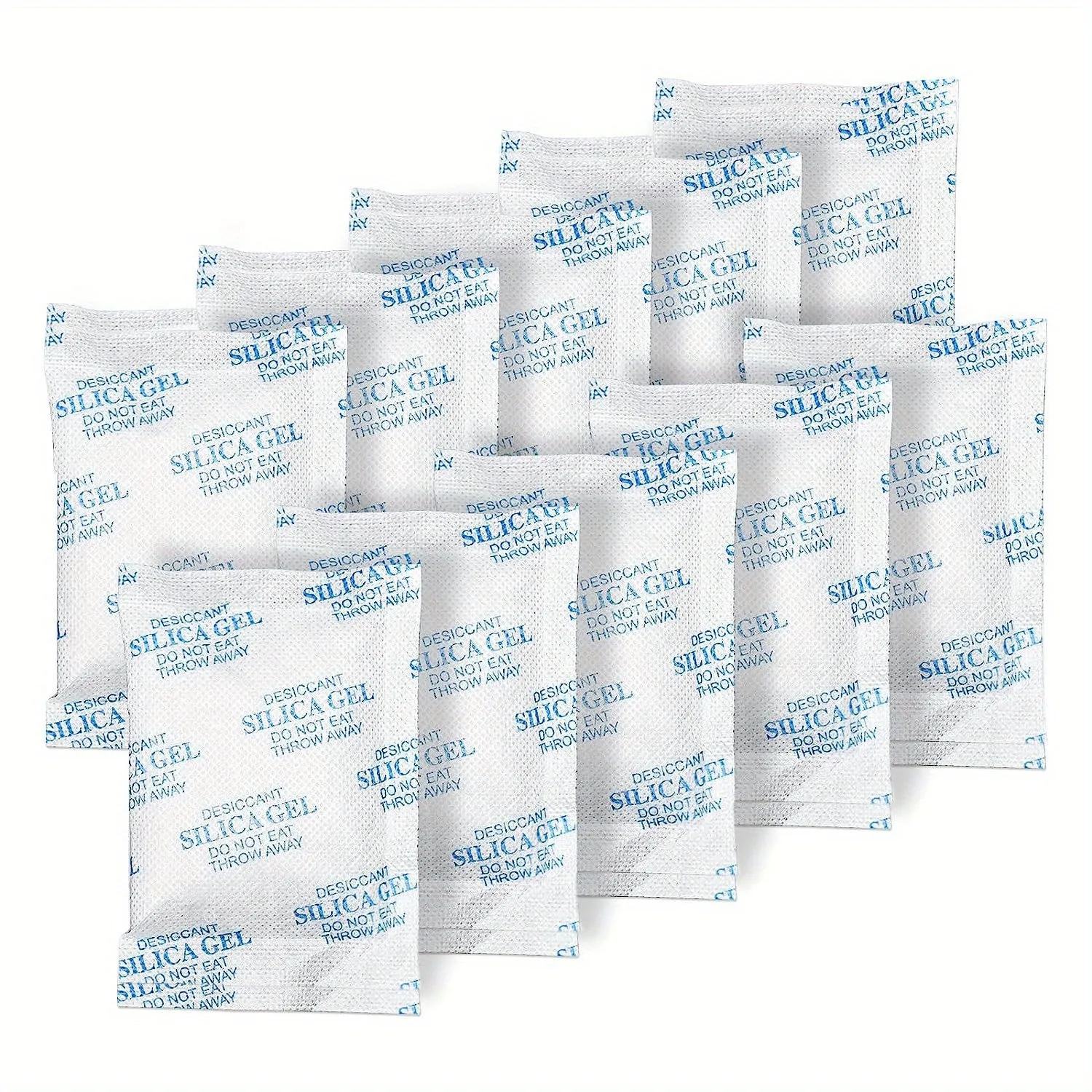 10 Packs of 100g Silica Gel Desiccant Packets for Storage