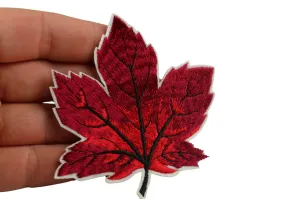 10 Pcs Maple Leaf Patch, Red 3.1 Inch Iron On Patch Embroidery, Sycamore leaf Patch, Sew On Patch, Embroidered Patch, Applique