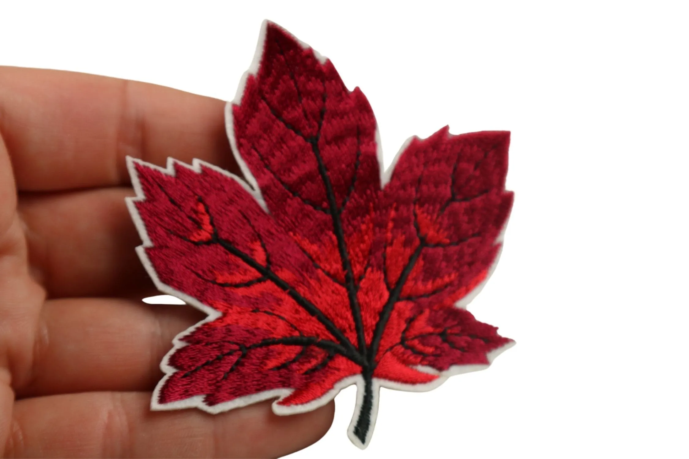 10 Pcs Maple Leaf Patch, Red 3.1 Inch Iron On Patch Embroidery, Sycamore leaf Patch, Sew On Patch, Embroidered Patch, Applique