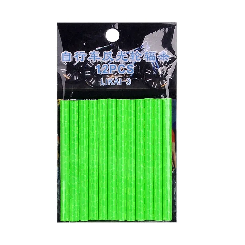 12PCS/Bag Bicycle Wheel Spokes Reflective Sticker