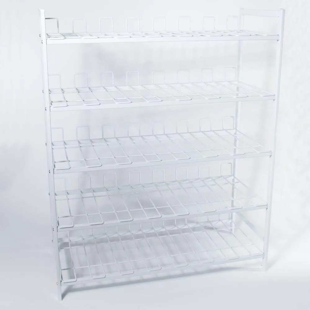 5 Tier Powder Coated Shoe Rack White