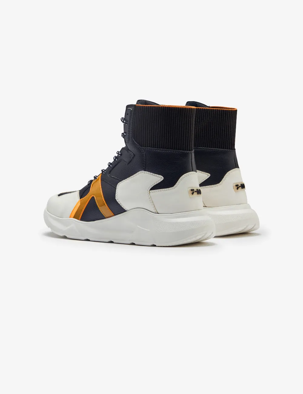 604 black orange PVC chunky sneaker