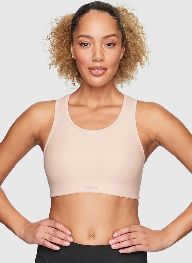 Abecita Mindful Sports Bra Reco Moulded Cups Beige | Buy Abecita Mindful Sports Bra Reco Moulded Cups Beige here | Outnorth