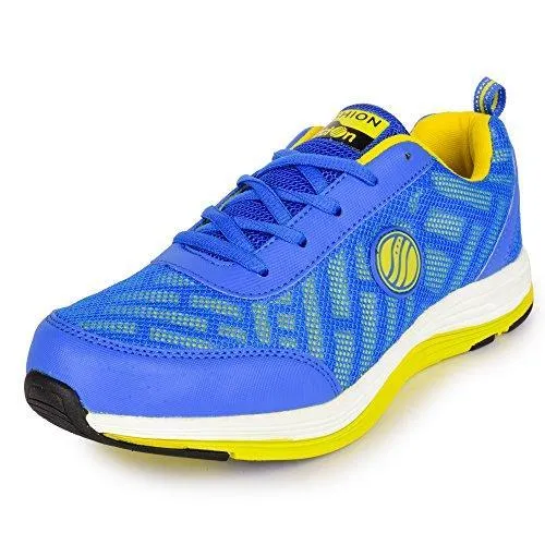 Action Shoes Men's Blue-Yellow Running Shoes - 7 UK/India (41 EU)(1555-BLUE-YELLOW)