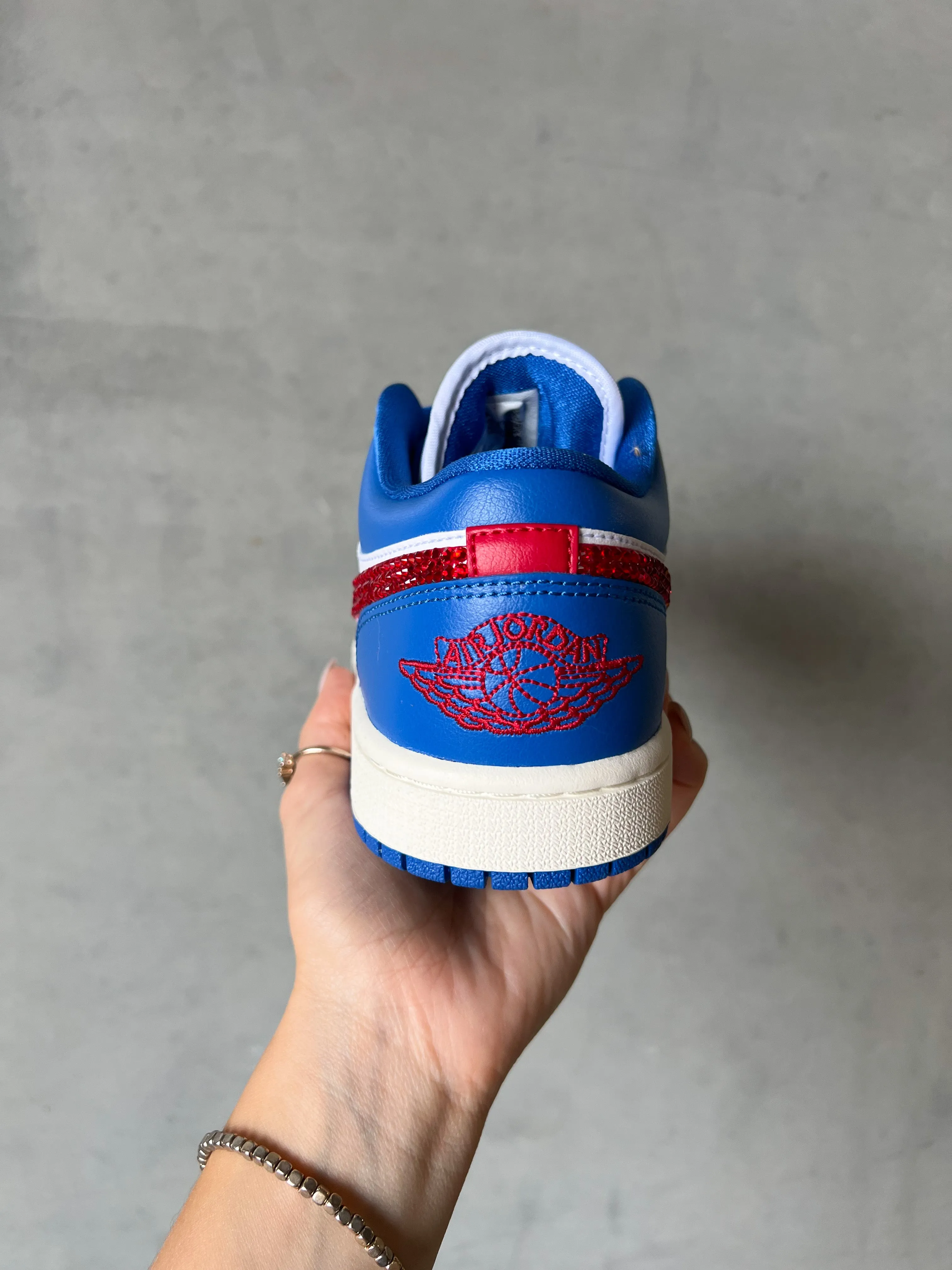 Americana Swarovski Women’s Air Jordan 1 Low Shoes