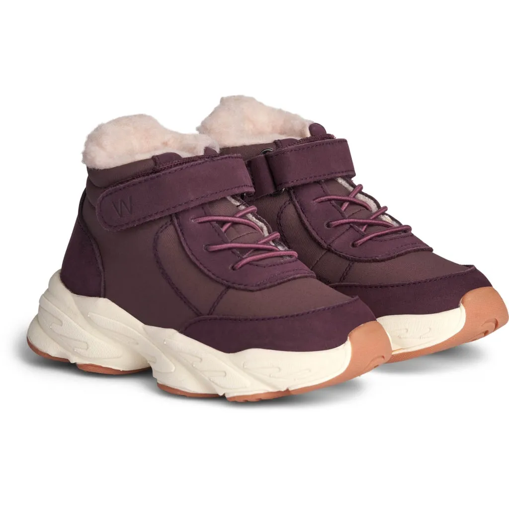 Aston High Velcro Tex - eggplant