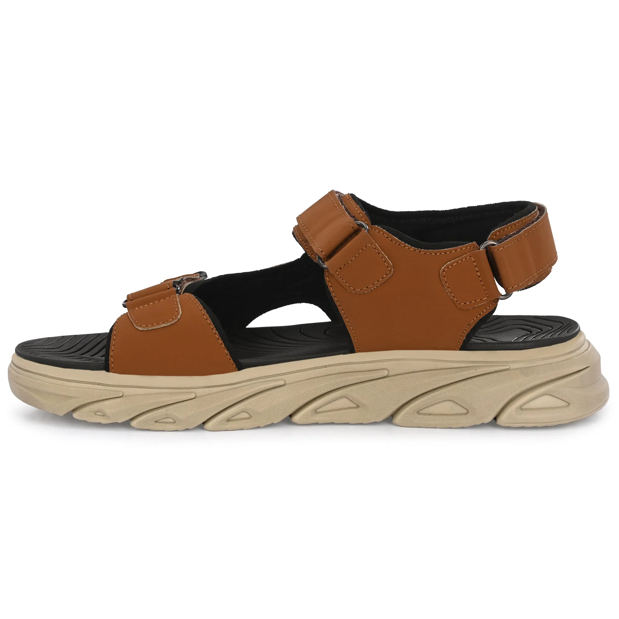 Attitudist Unisex Handcrafted Tan Sports Sandal