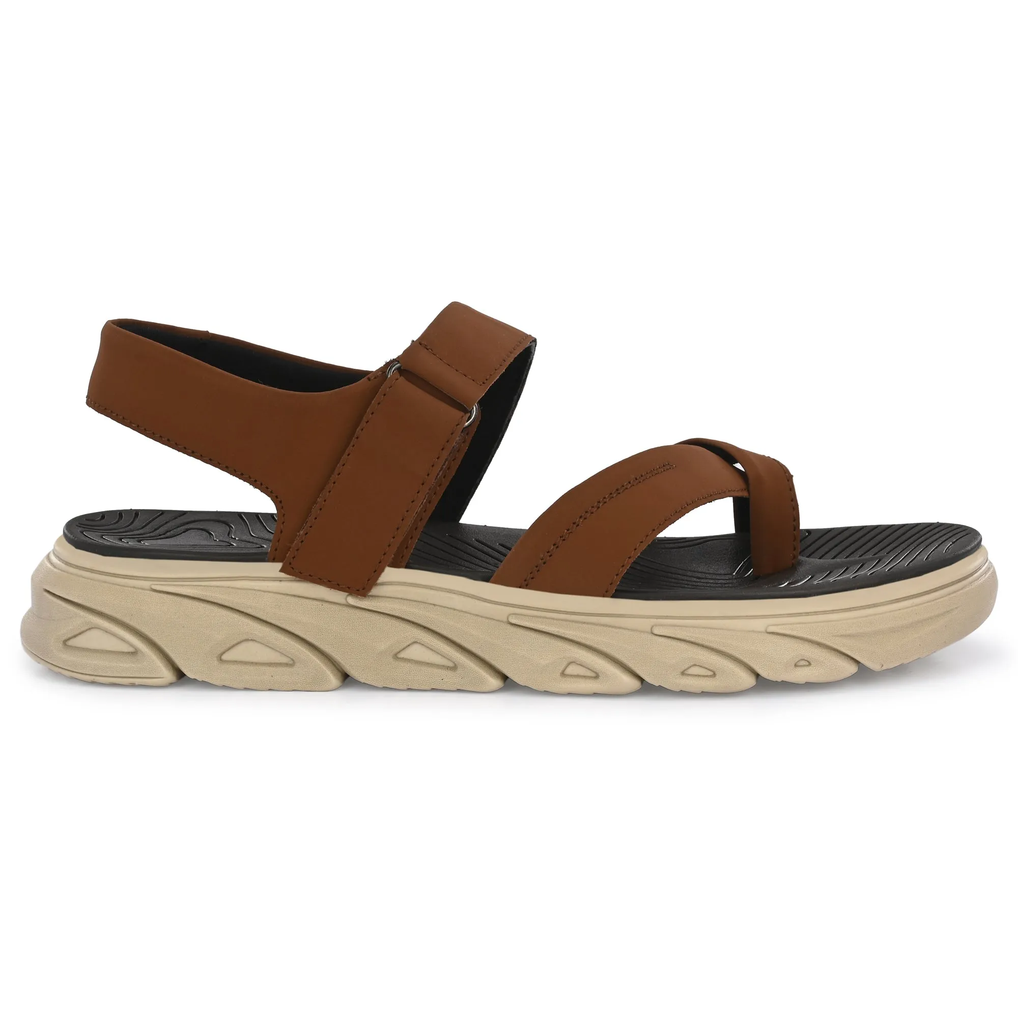 Attitudist Unisex Handcrafted Tan Sports Sandal