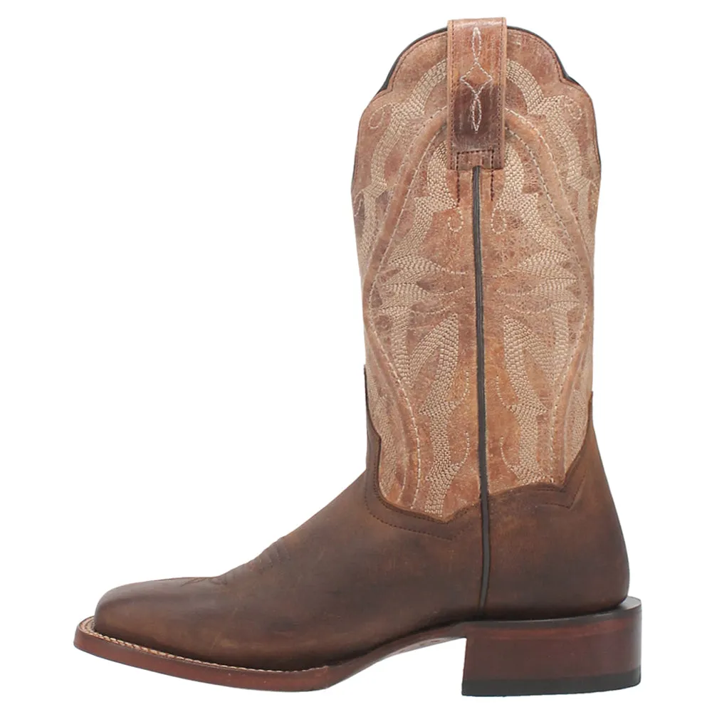 Babs Leather Embroidery Square Toe Cowboy Boots