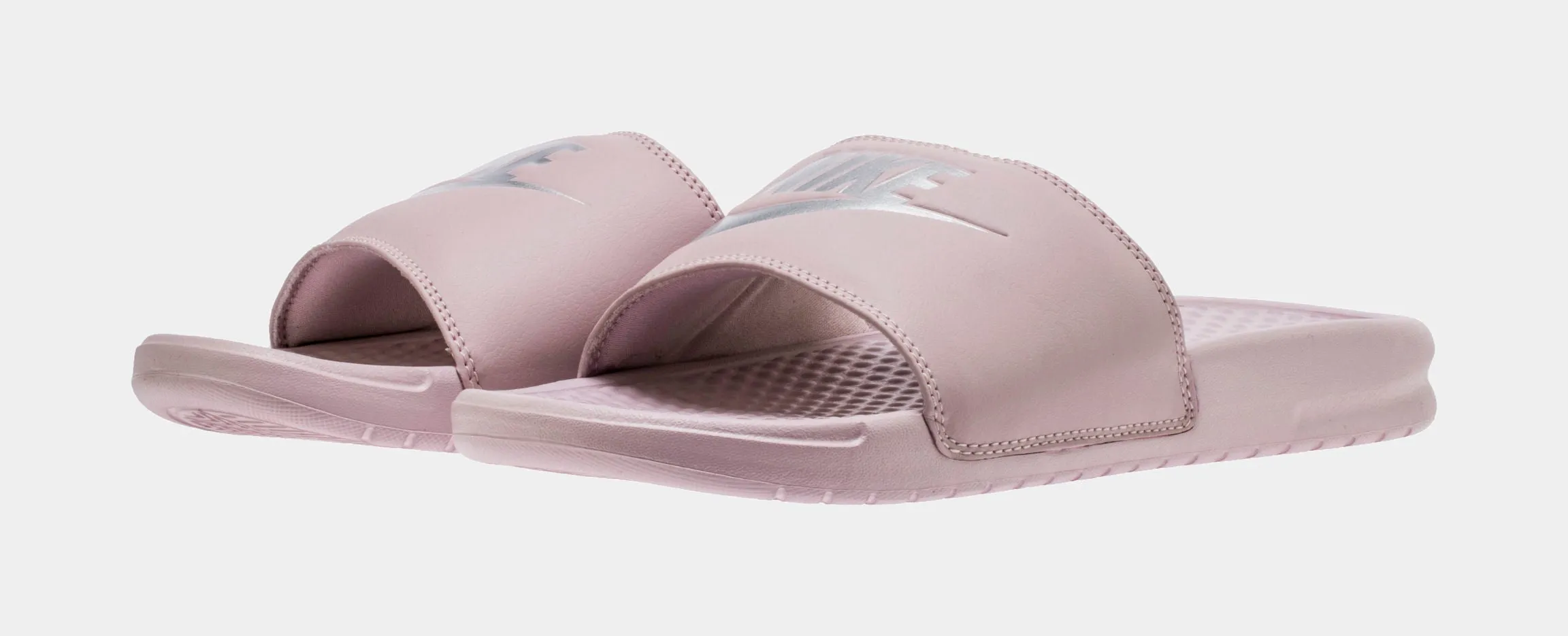 Benassi Womens Slide Sandal (Pink/Silver)