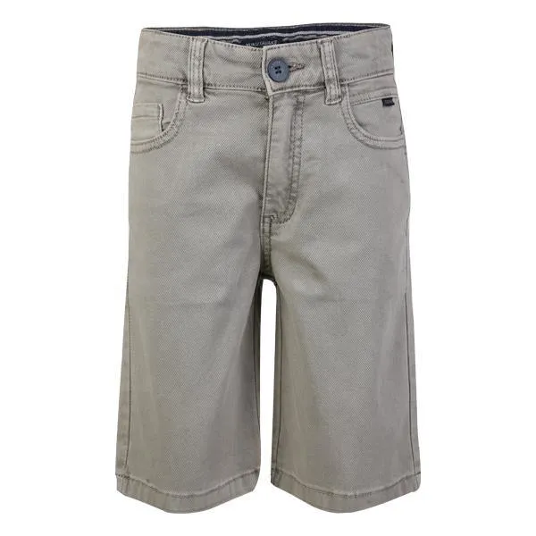 BOYS PLAIN FIVE POCKET SHORTS - GREY