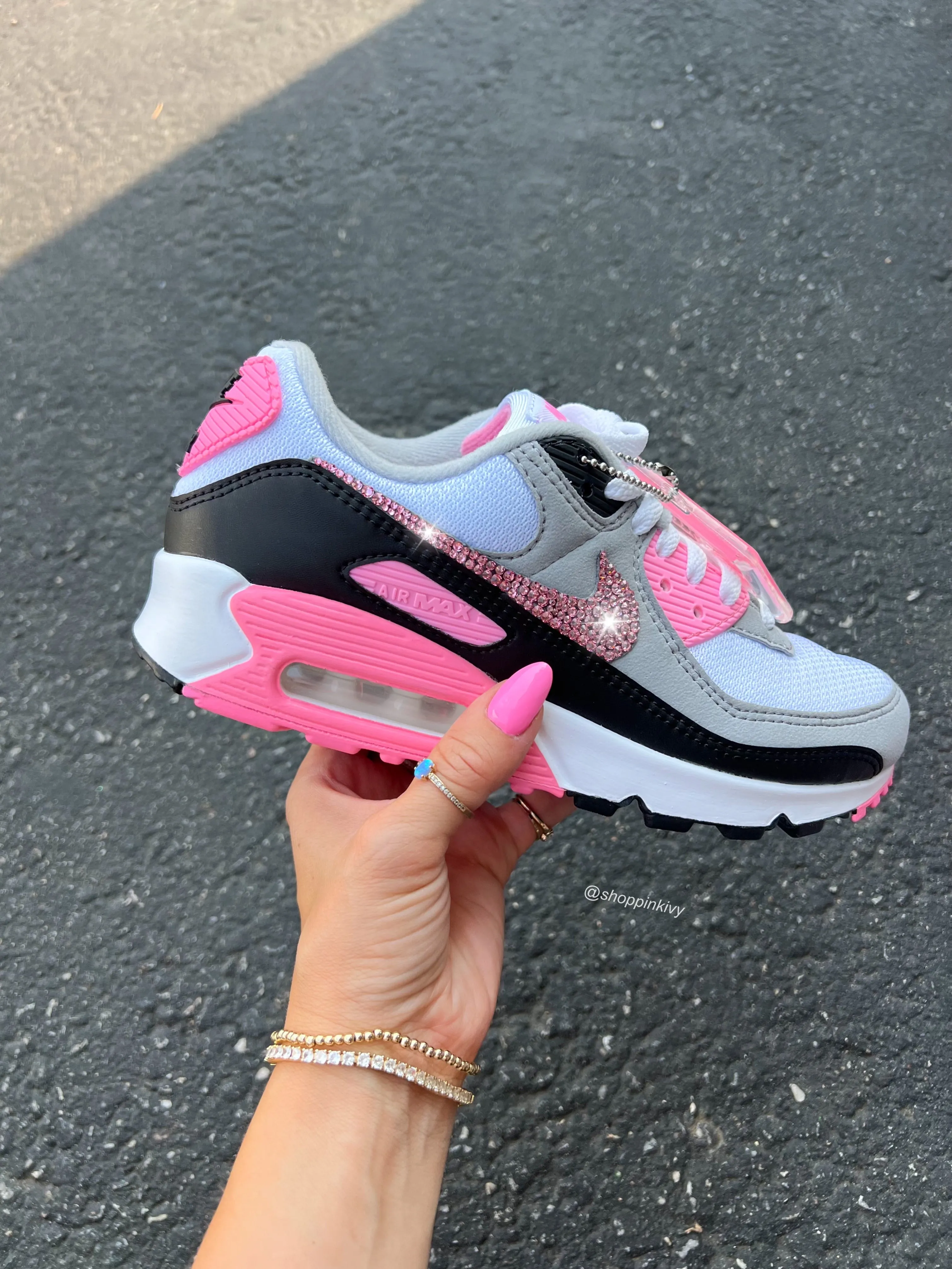 Bubblegum Pink Swarovski Womens Nike Air Max 90