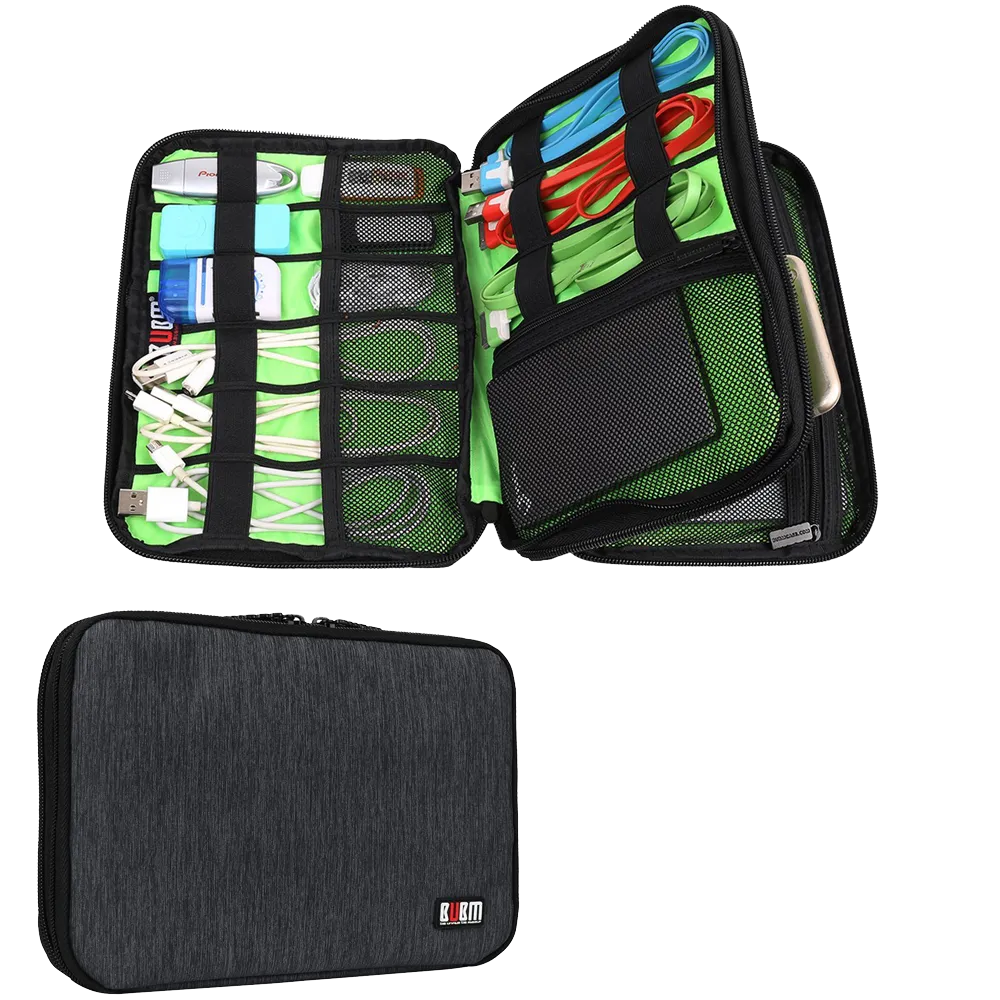 Bubm Universal Double Layer Travel Gear Organizer