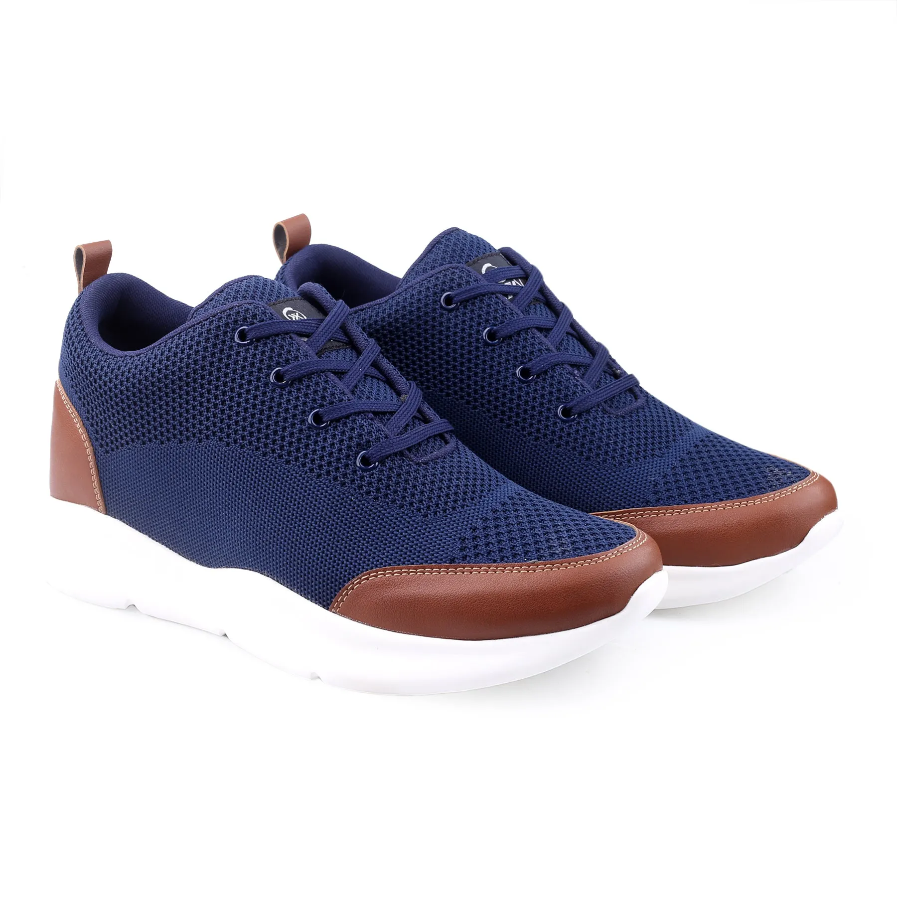 Bxxy Men's 3 Inch Hidden Height Increasing Stylish Casual Sports Lace-Up Shoes