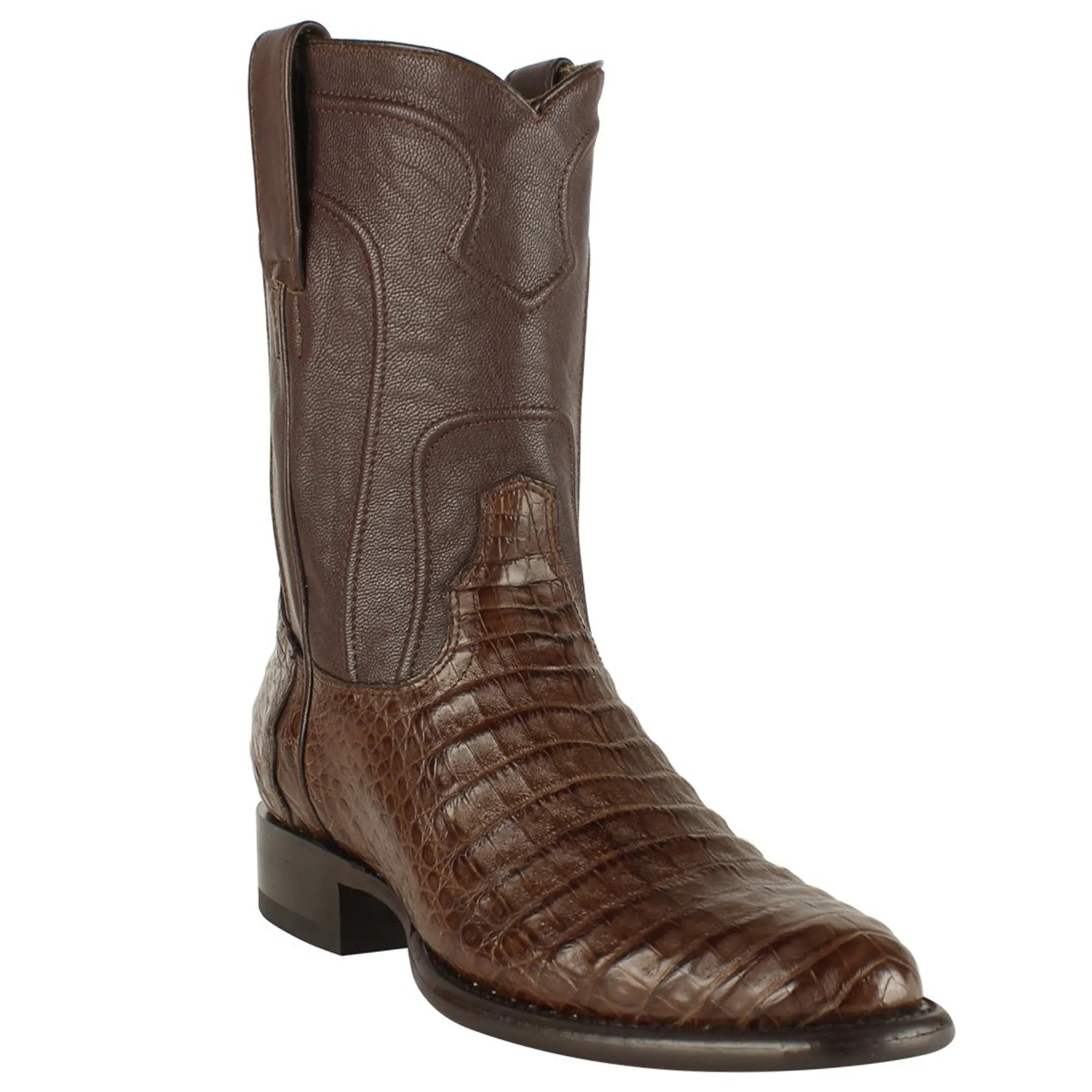 Caiman Belly Roper Boots