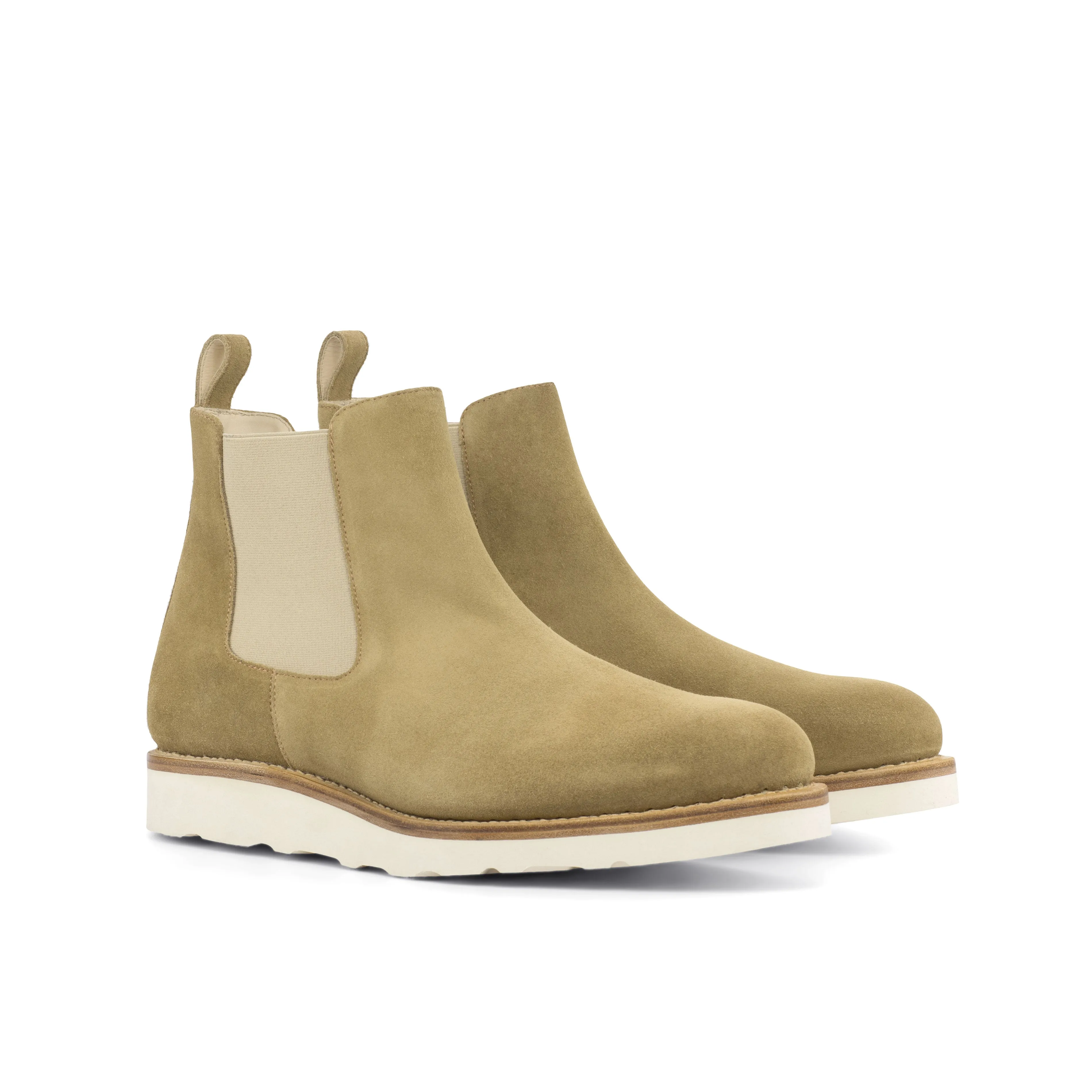 Camel Suede Chelsea Boots