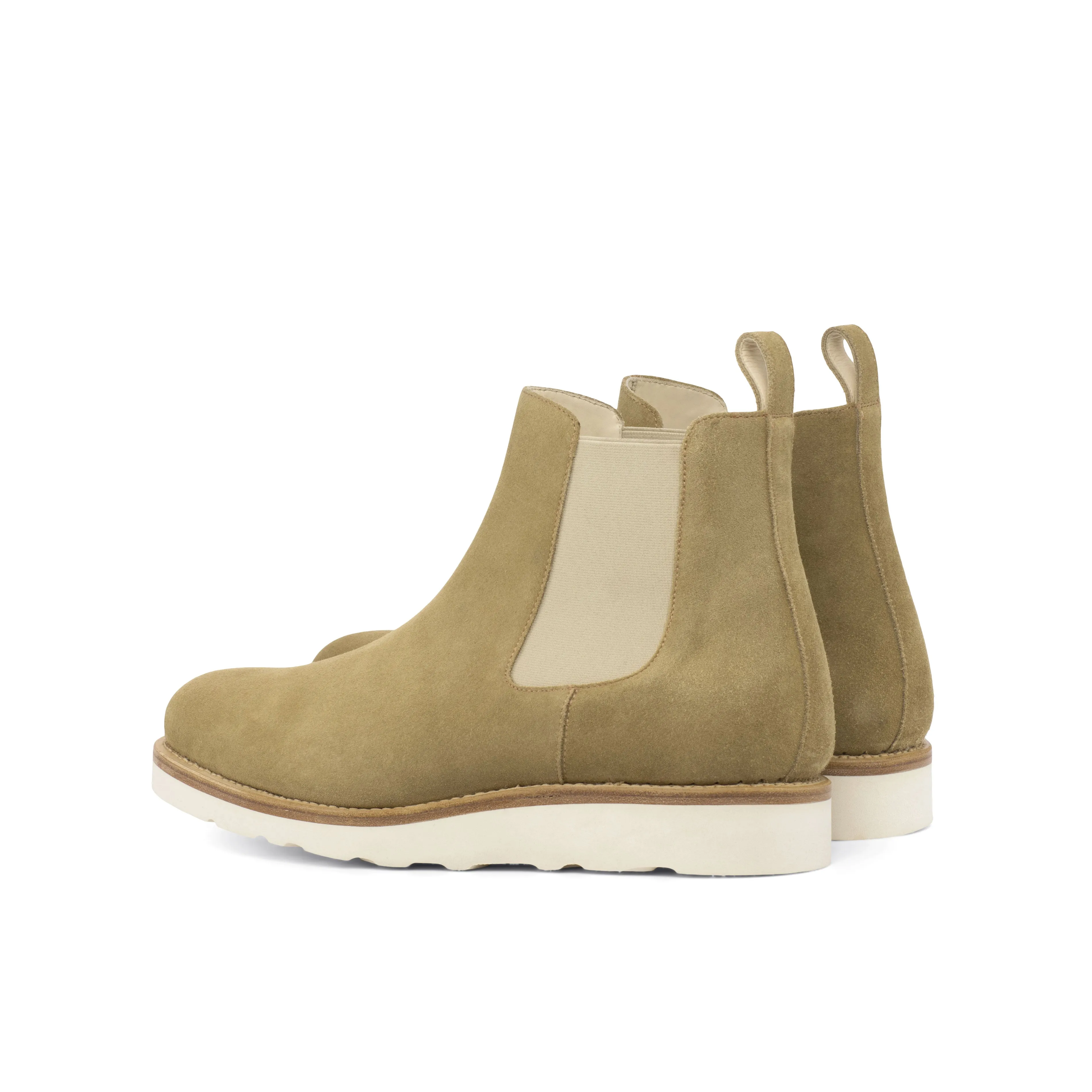 Camel Suede Chelsea Boots