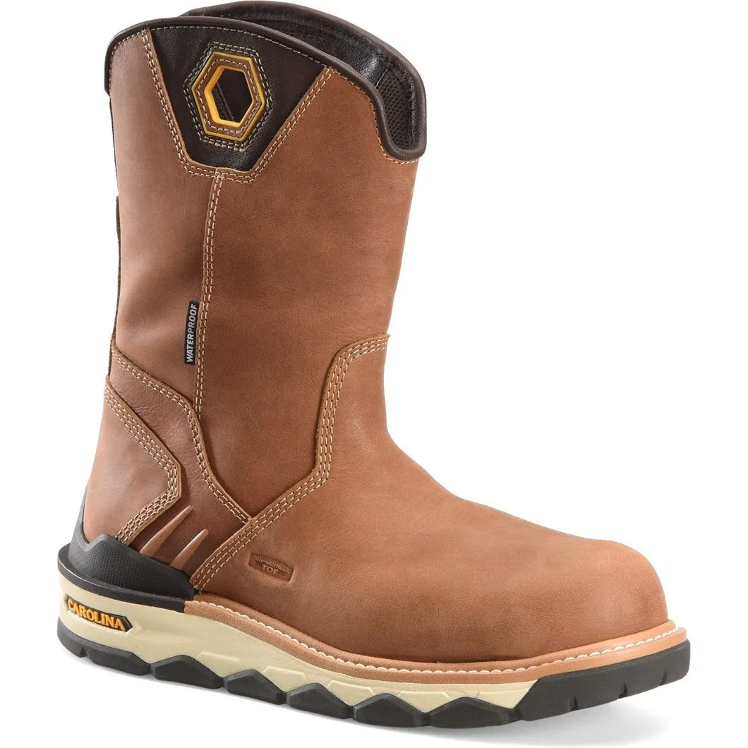 Carolina Men's Earthmover 10" WP Comp Toe Wedge Work Boot -Brown- CA7833