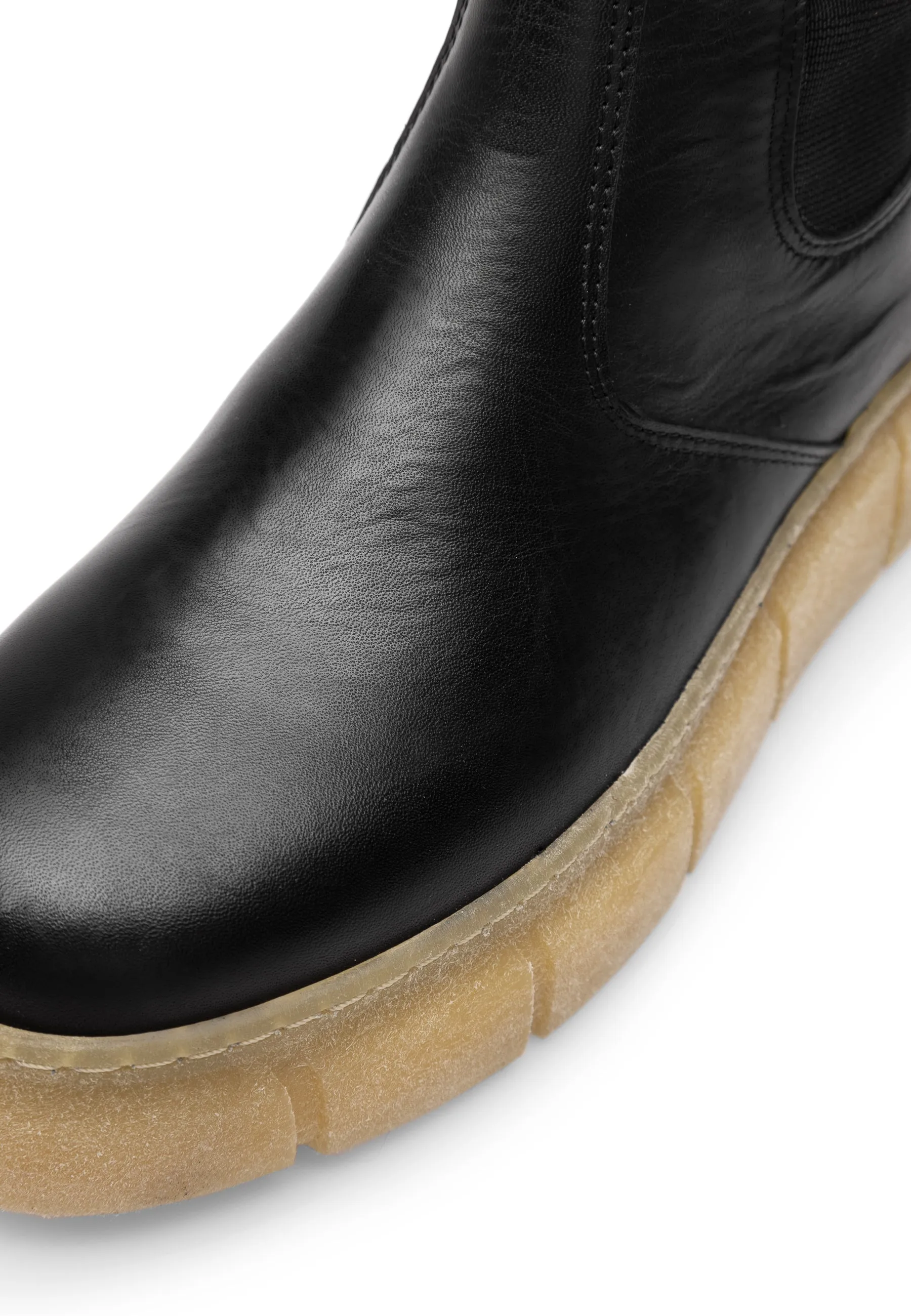 Casflora Black Chelsea Leather Boots