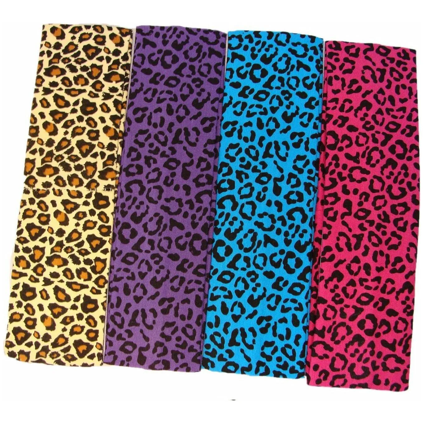 Cheetah Cotton Headbands - 4 Pack