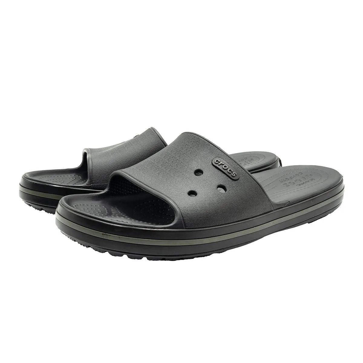 Crocs Crocband Iii Slide Sliders Rubber Black Colour For Women