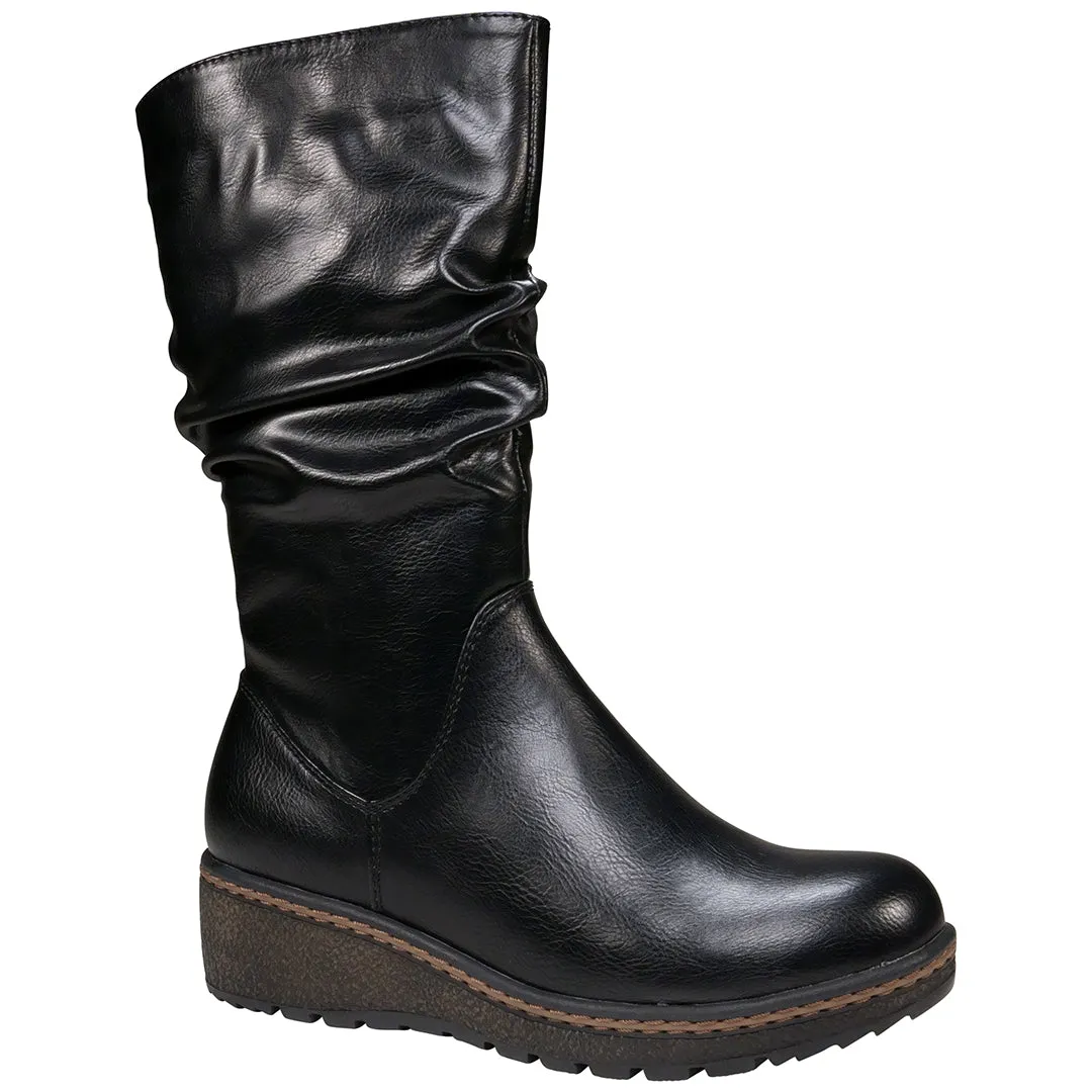 Dange Black Wedge Boot