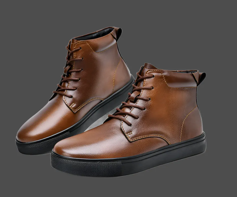 DAPPER STREET SUPPLY CO. - Mogaciillo Martins Leather High-top Casual Sneaker Boots