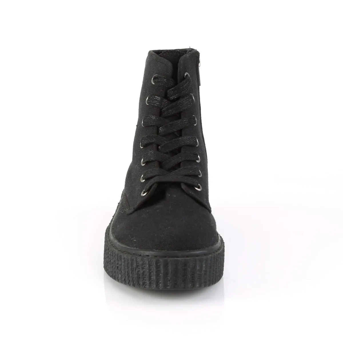 Demonia SNEEKER-201 | Black Canvas Sneakers