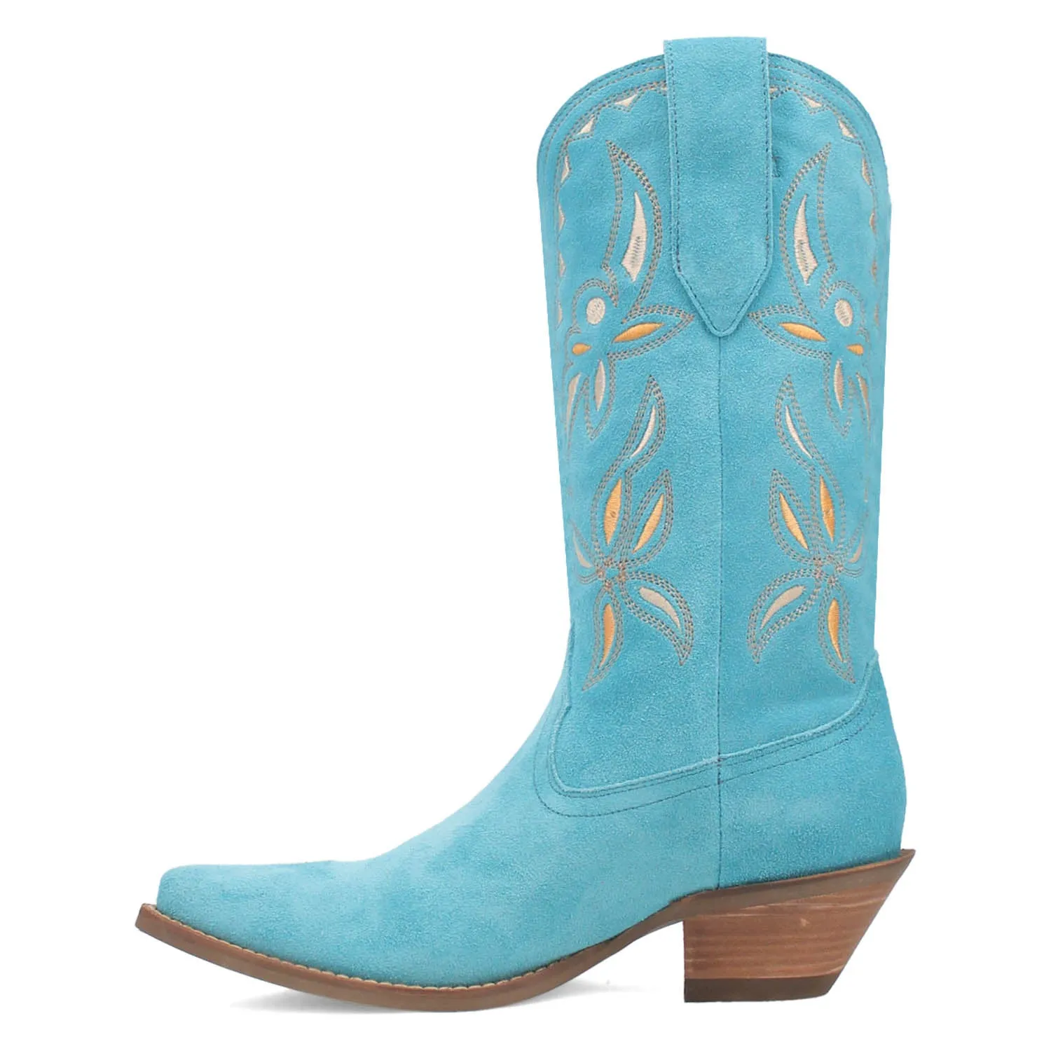 Dingo Womens Sabana Blue Suede Cowboy Boots