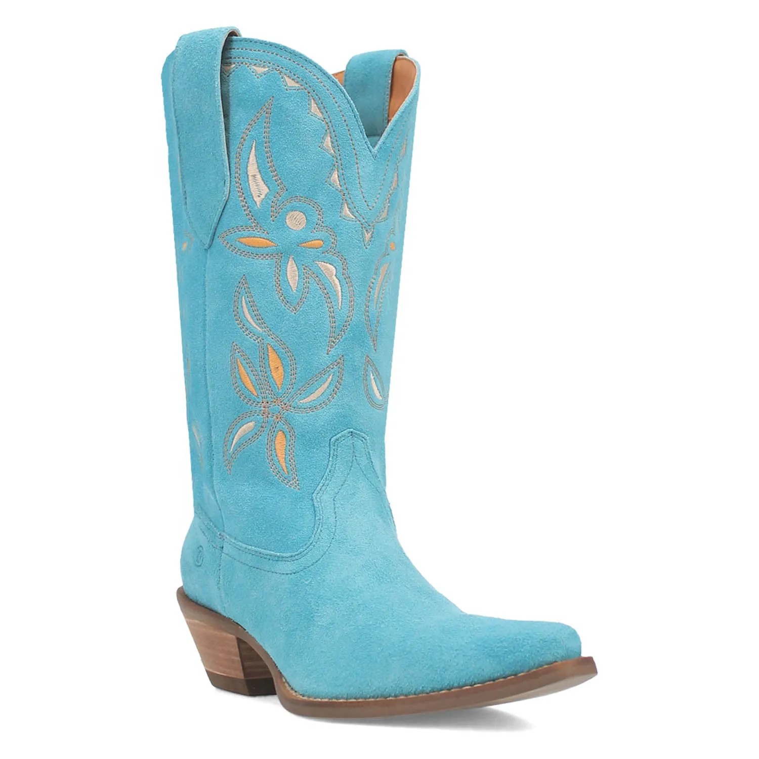 Dingo Womens Sabana Blue Suede Cowboy Boots