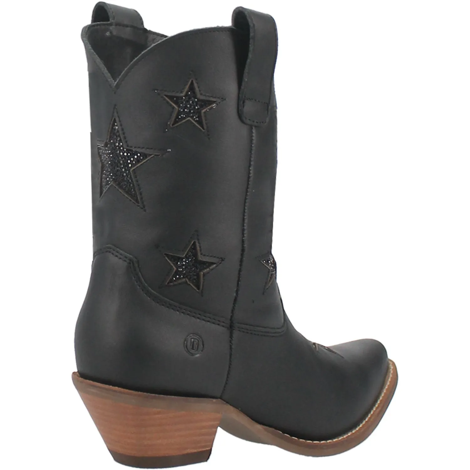 Dingo Womens Star Struck Bootie Black Leather Fashion Boots