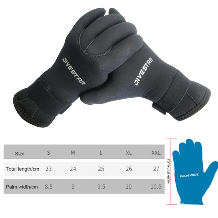 DIVESTAR Diving Gloves Cut & Stab Resistant Sports Gloves, Model: 3mm, Size: M