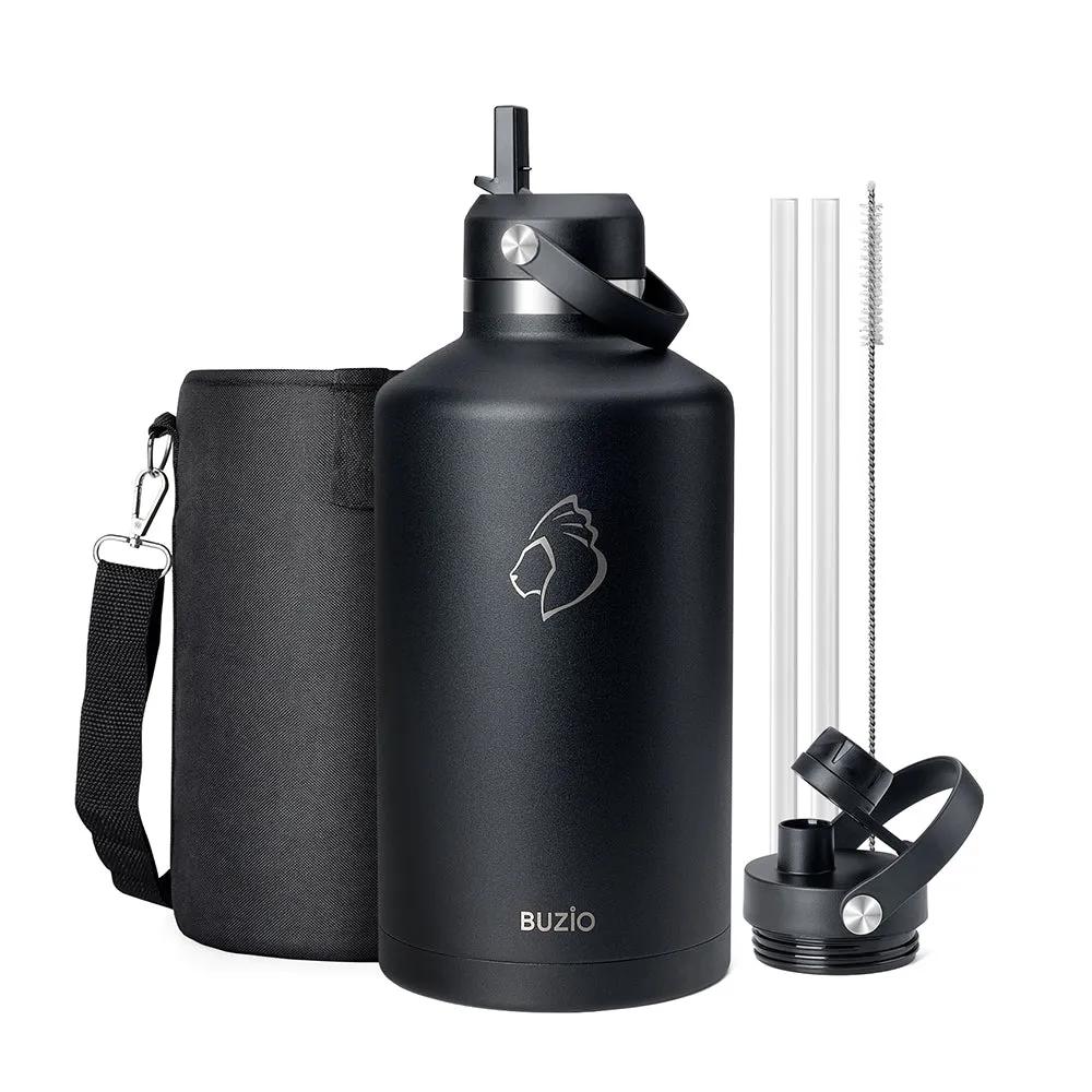 Duet Series Water Bottle With Straw Spout Lid | 128oz