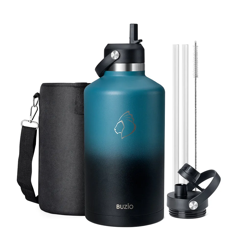 Duet Series Water Bottle With Straw Spout Lid | 128oz