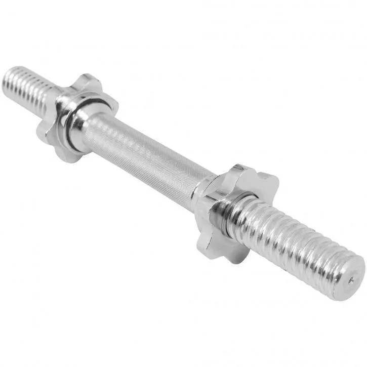 Dumbbell Bar 35cm - Spinlock Star Collars - Chrome