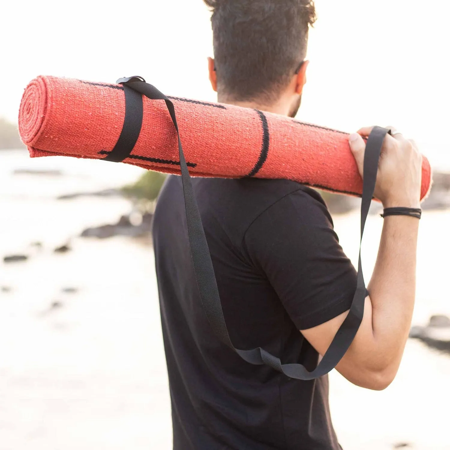 Dvaar Cotton Yoga Mat - Gemstone Series / Coral Red