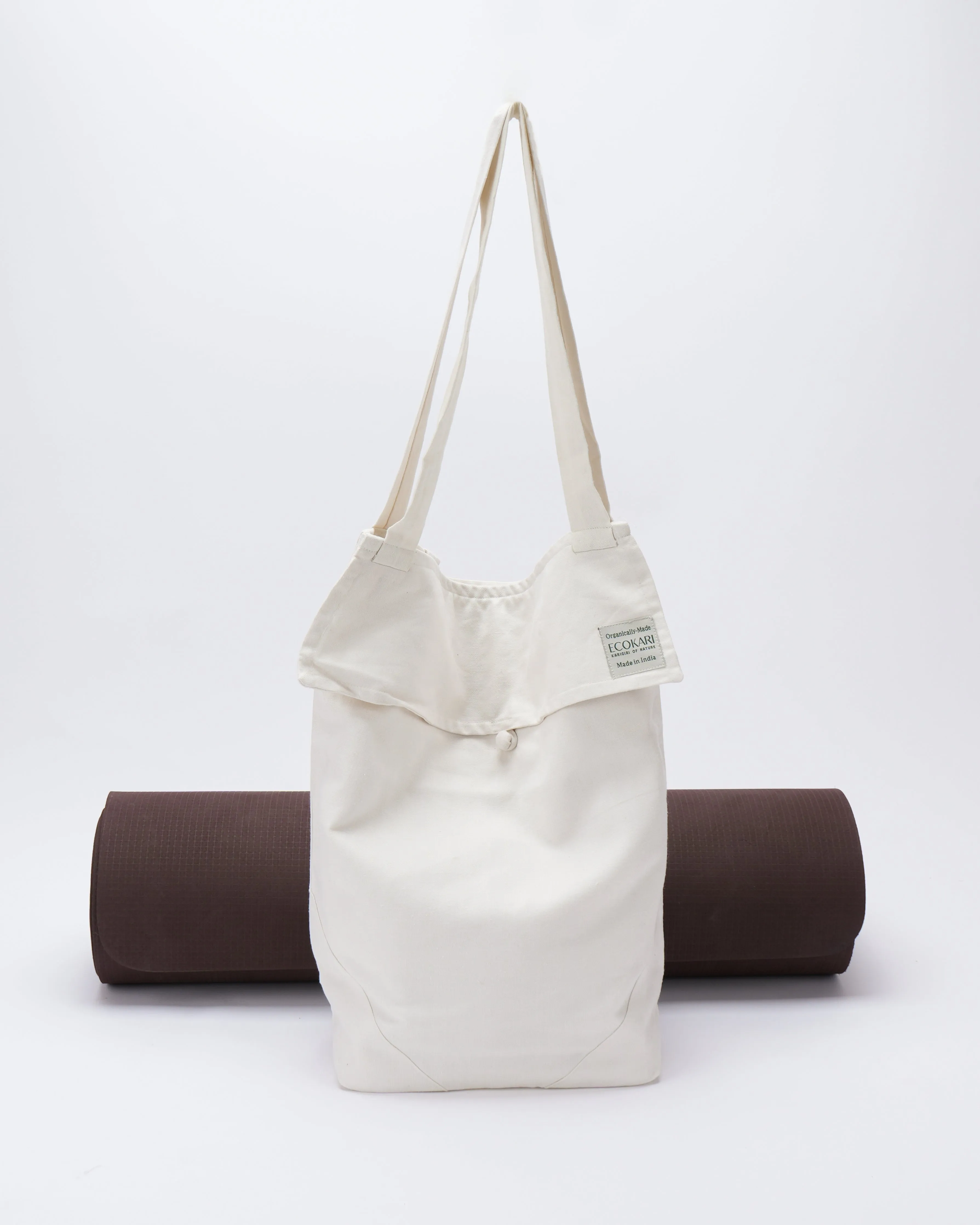 Ecokari Off-white hemp yoga bag