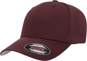 Flexfit Men's Athletic Baseball Fitted Cap Wine Red