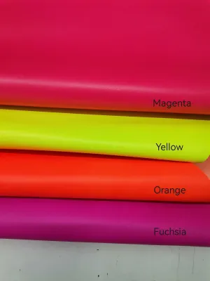 Fluo colors sheep nappa leather, Fluorescent lambskin leather hide for crafts thick. 0,9-1,0mm (2 1/2oz)