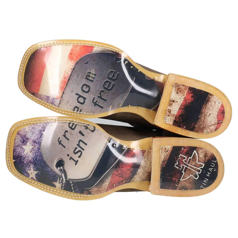 Freedom Patriotic Square Toe Cowboy Boots