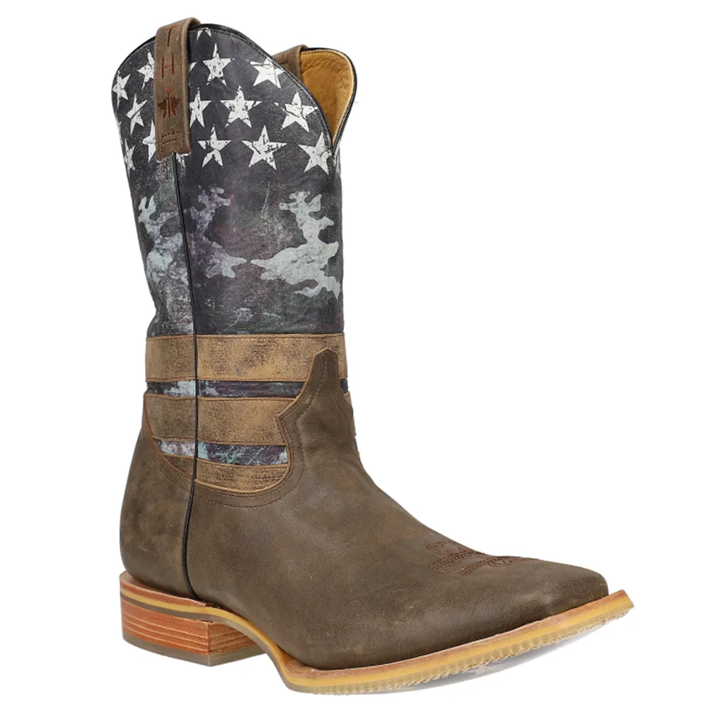 Freedom Patriotic Square Toe Cowboy Boots