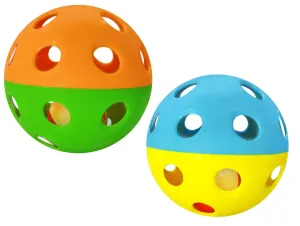 FunFive Baby Rattles Ringing Balls - Pack of 2 Pcs Rattle Ball for Babies, Balls for Babies, Sound Toys for Baby & Toddlers, Early Development Toys for Children (Multicolor)