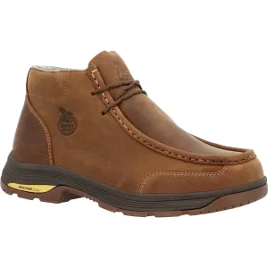 Georgia Mens Athens Superlyte WP Wallabe Brown Leather Work Boots