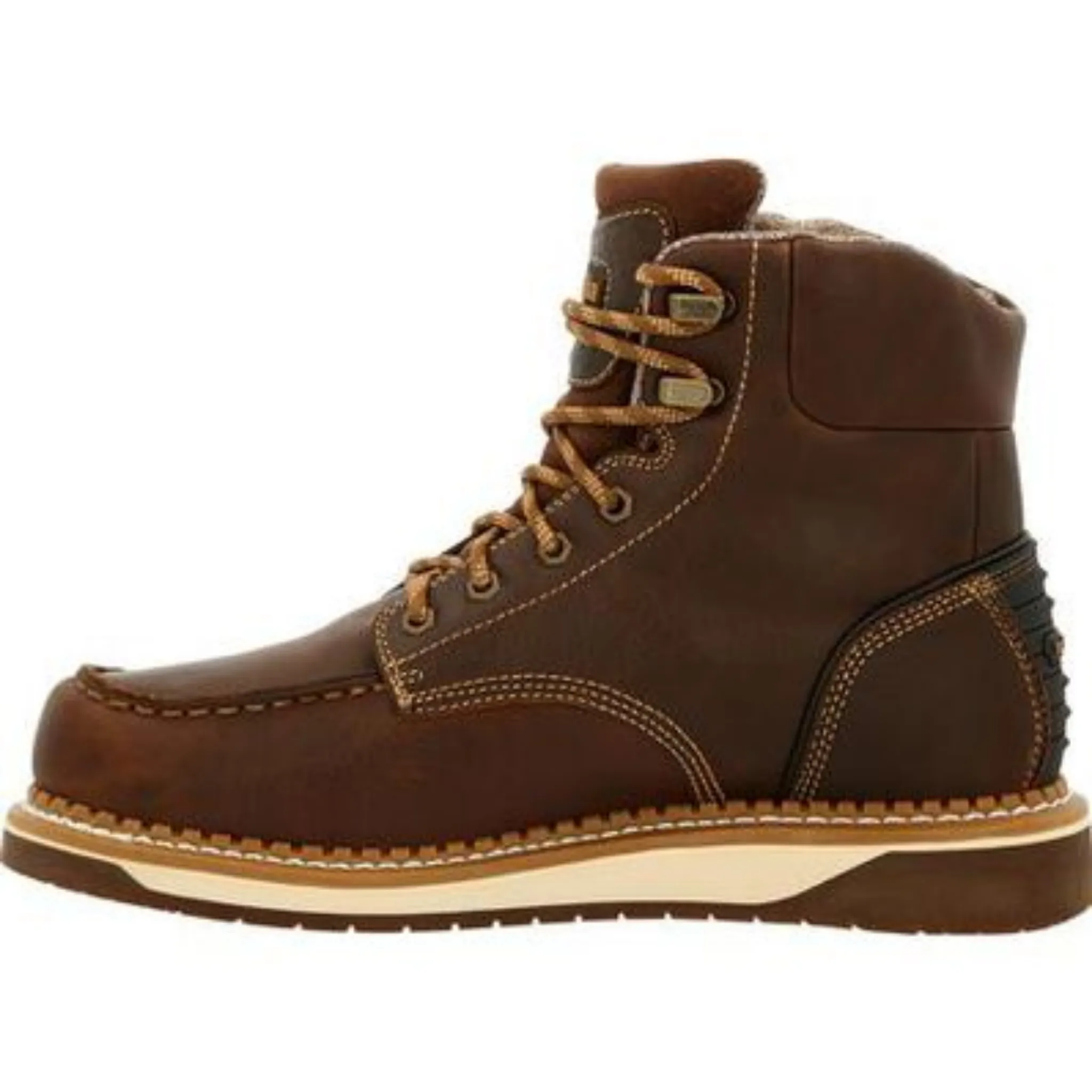 GEORGIA MEN'S BROWN 6 INCH WATERPROOF MOC-TOE WORK BOOT - GB00429