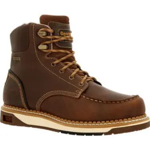 GEORGIA MEN'S BROWN 6 INCH WATERPROOF MOC-TOE WORK BOOT - GB00429