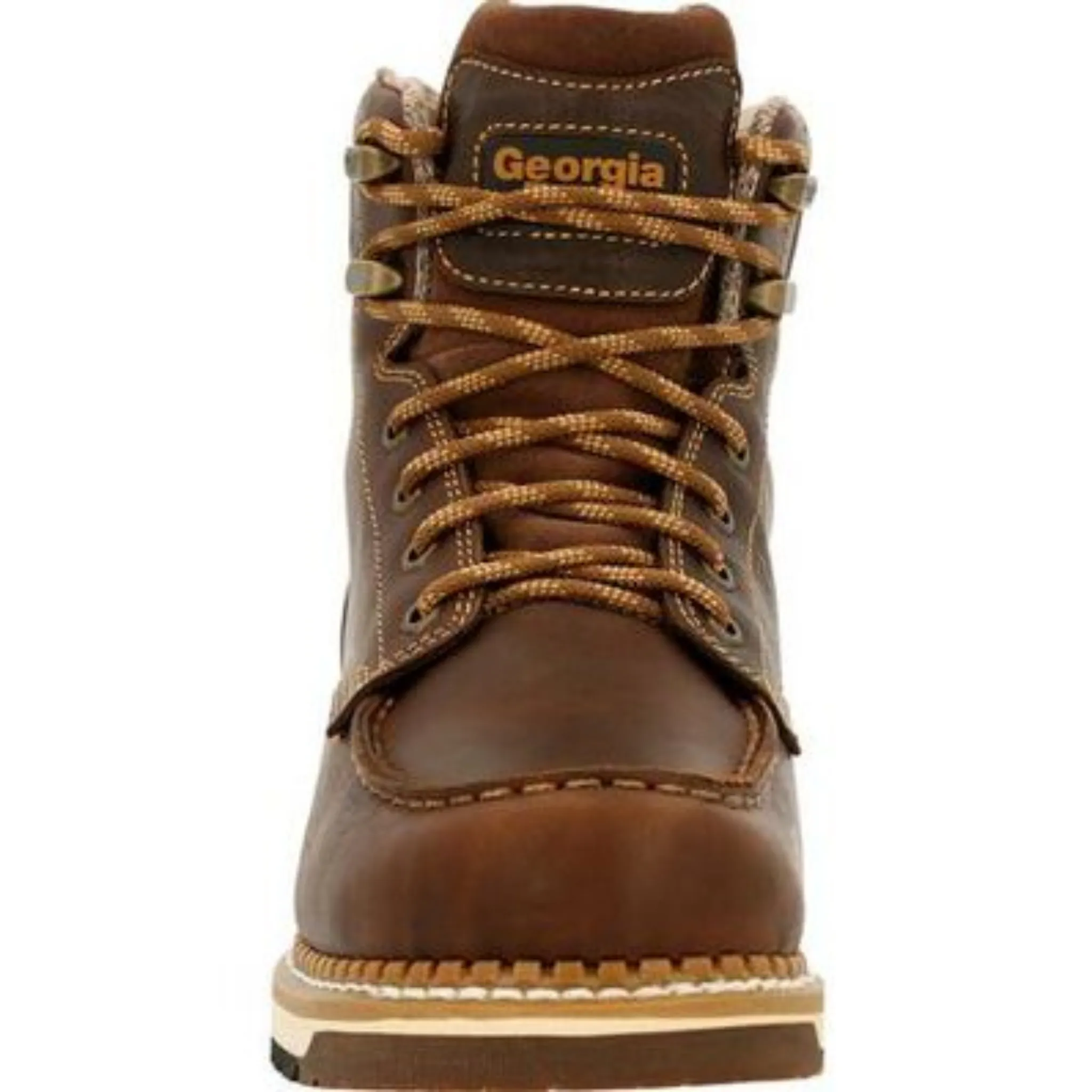 GEORGIA MEN'S BROWN 6 INCH WATERPROOF MOC-TOE WORK BOOT - GB00429