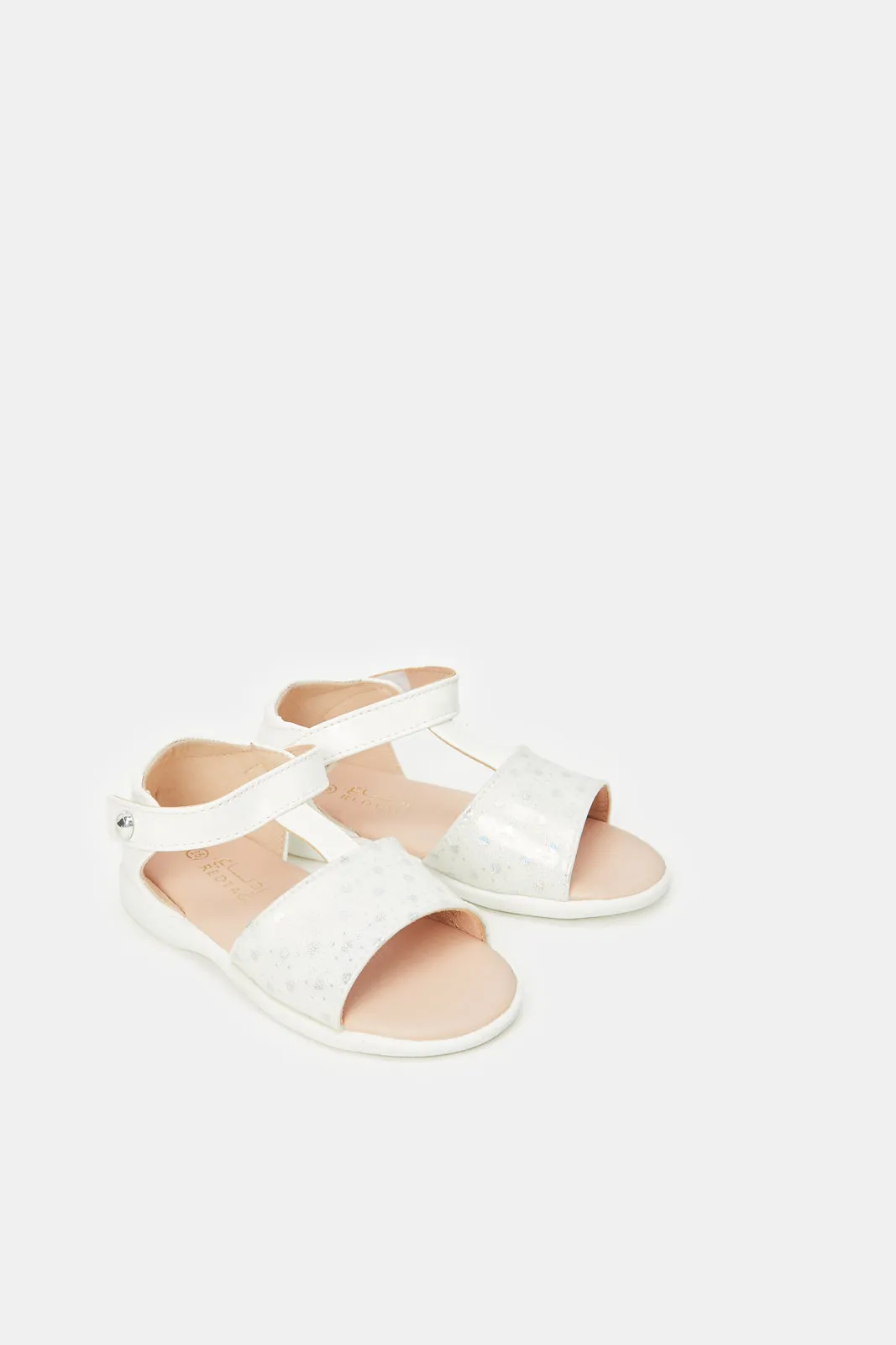 Girls White Embellished Sandal