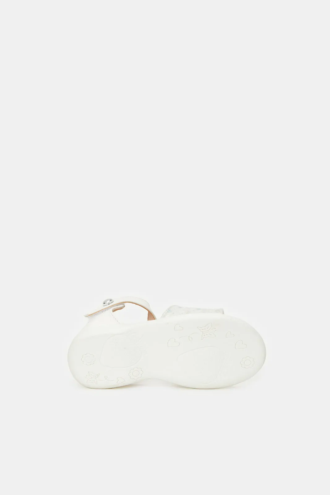 Girls White Embellished Sandal