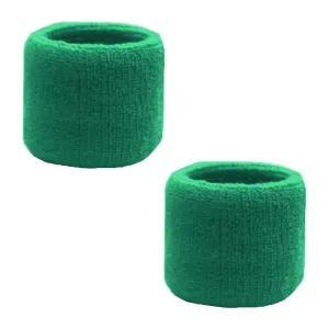 Green Wrist Sweatbands - 2 Pack