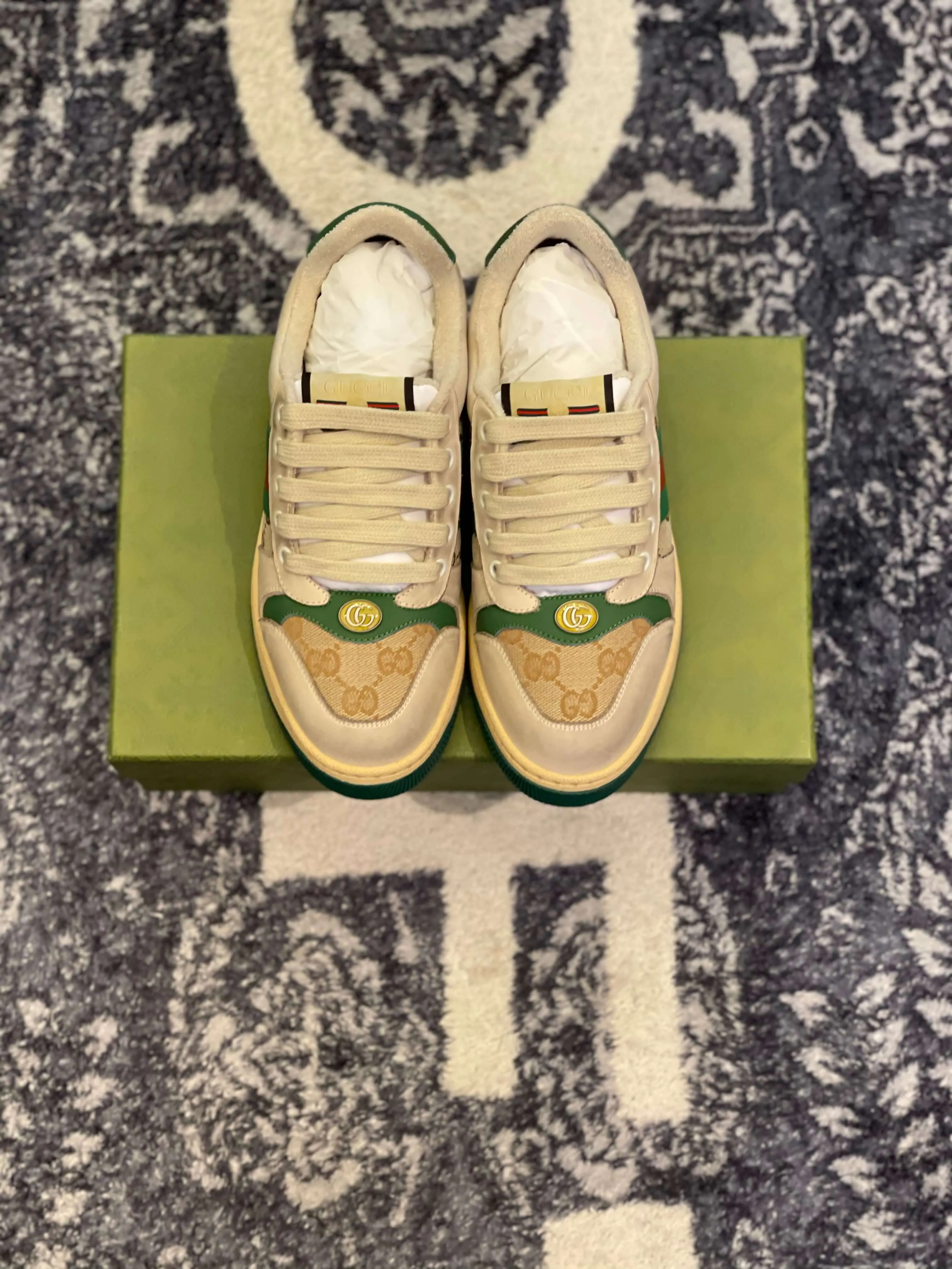 Gucci ‘Screener Trainer’ platform Beige Sneakers